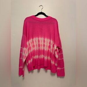 Crown & Ivy Vibrant Tie Dye Pink Sweater NEVER WORN